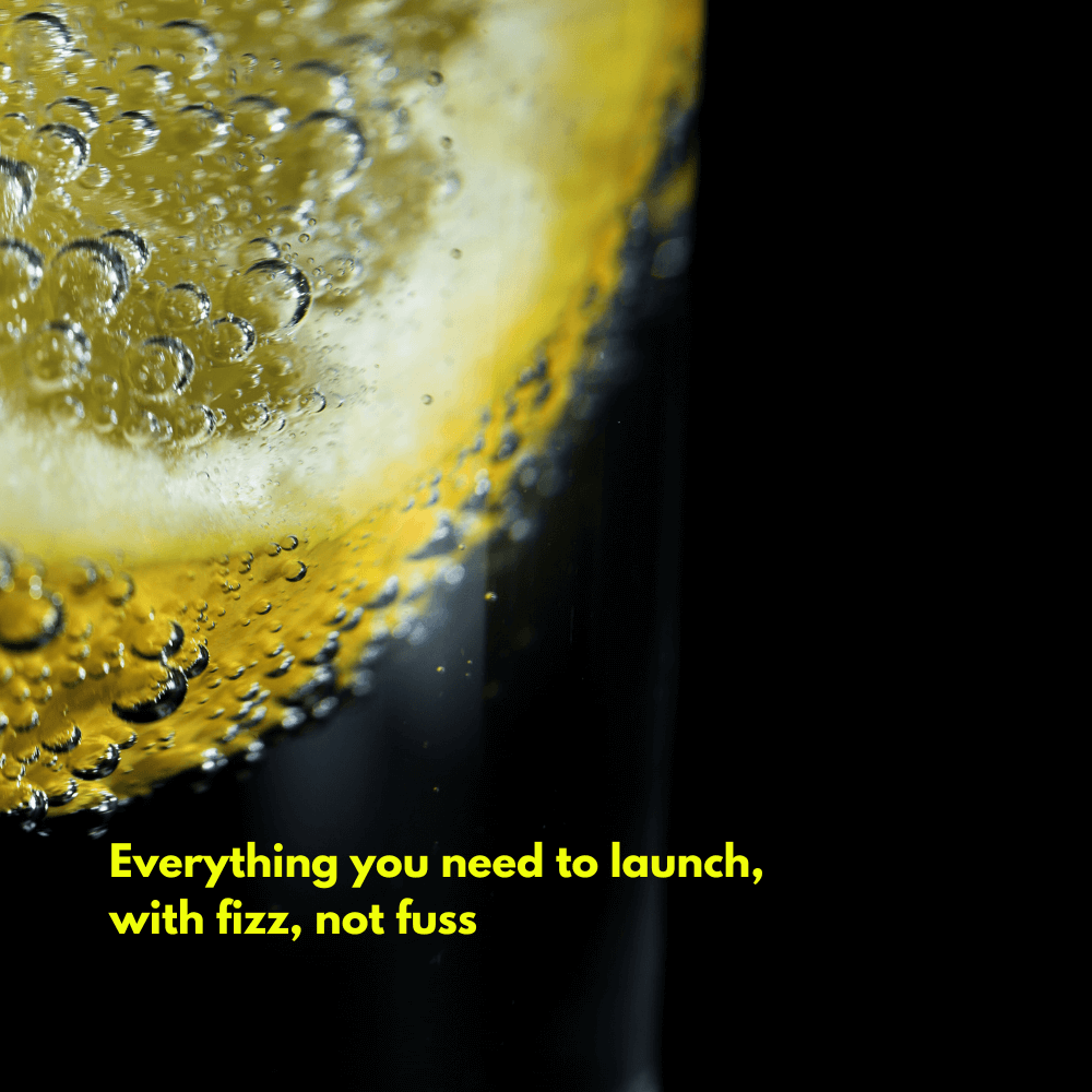 Lemon fizzing in a glass