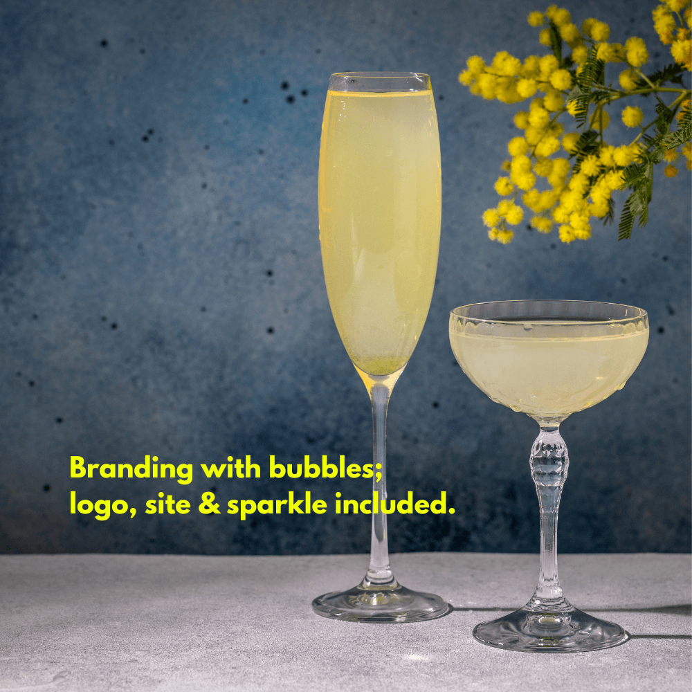 Branding with bubbles and sparkles